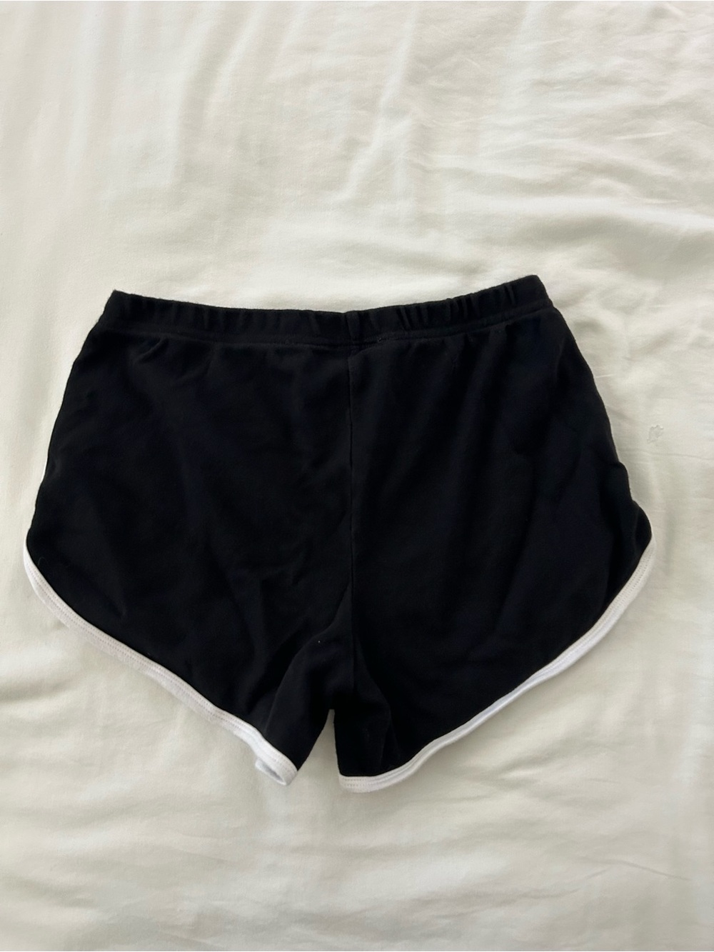 Thrasher Black Women's Athletic Shorts with White Piping and Logo - Picture 3 of 5
